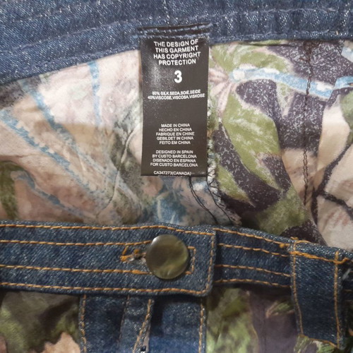 Custo Barcelona Silk Set Medium Like New Embroidered With Sequins