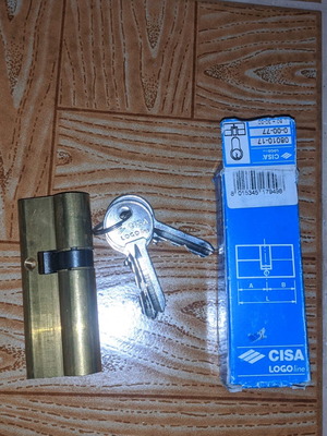 CISA Logo Line lock cylinder 80mm like new with 3 keys