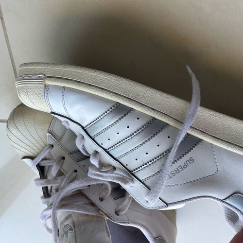 Adidas sneakers used, size 40, white and silver