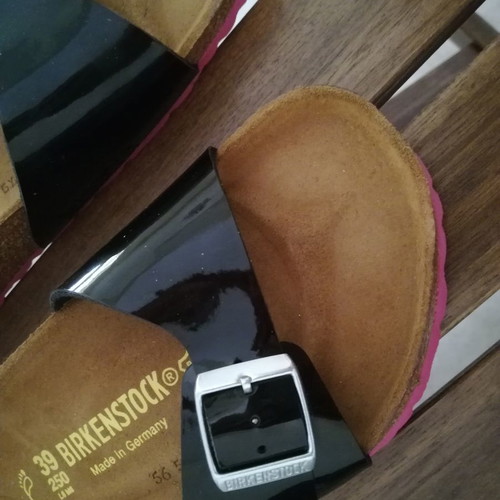 Birkenstock Madrit sandals new, size 39 EU, black patent leather