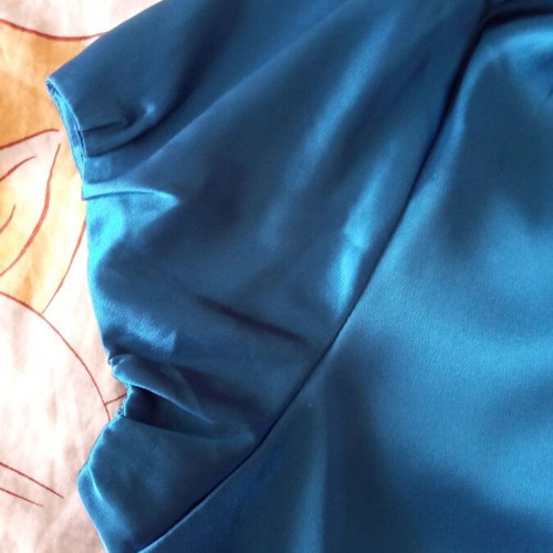 Satin shirt blue-noir, XL