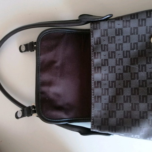 Sisley handbag dark-colored women's with metal details like new