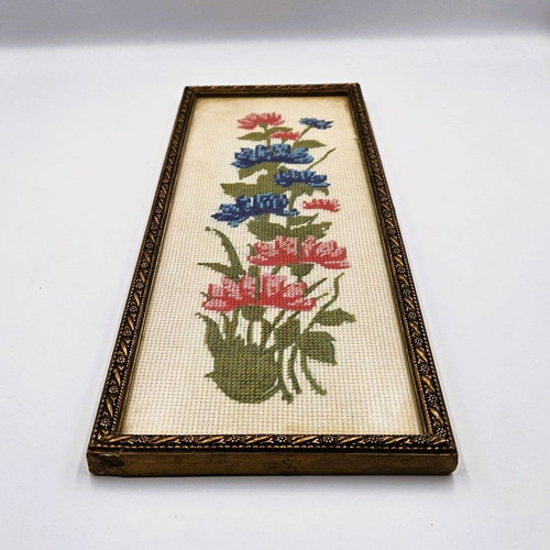 Embroidered paintings used set of 2 pieces