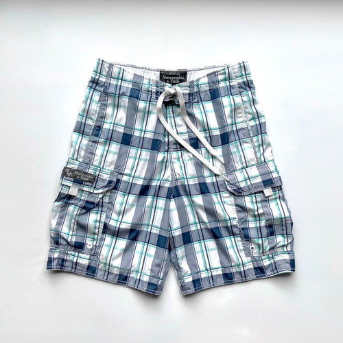 Abercrombie & Fitch Men's Swim Shorts Size M Like New Checkered