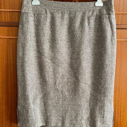 Windsor Branded Linen Skirt with Lining Size 44 New