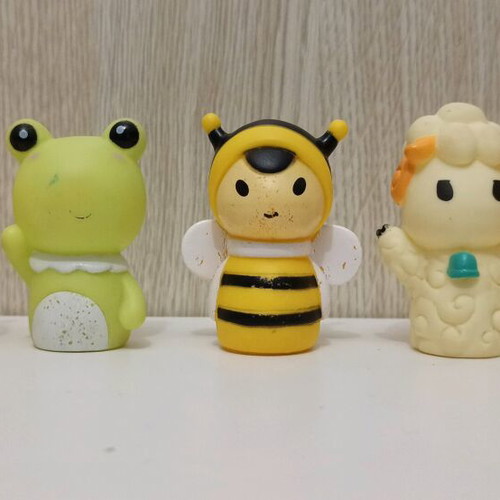 Finger puppet farm animal toy set of 5 used for babies
