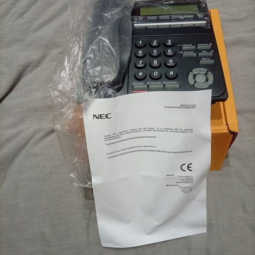 NEC Corded Home Phone black, new