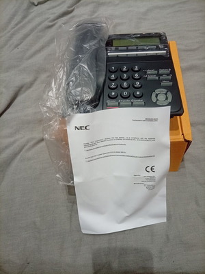 NEC Corded Home Phone black, new