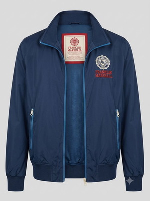 Franklin & Marshall men's blue lightweight windbreaker jacket used
