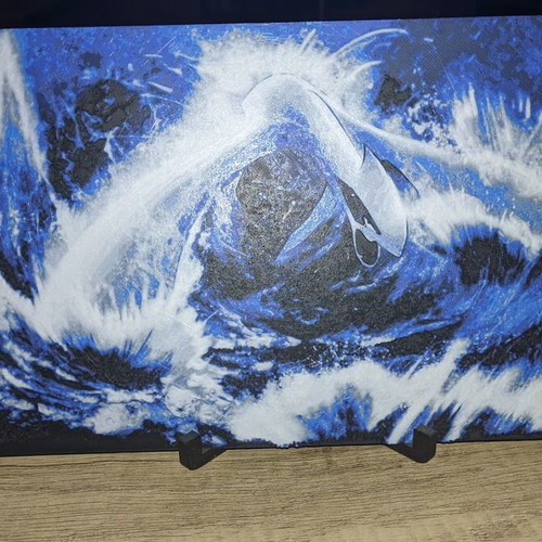 Lugia wall art with PLA base made to order