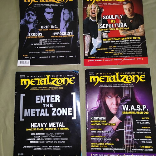 Metal Zone magazines set of 4 mint condition 2004 heavy metal