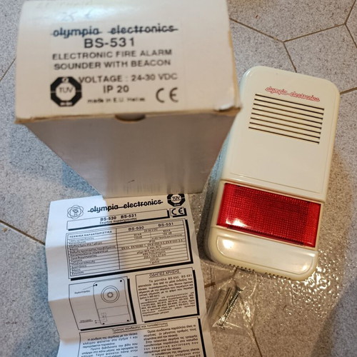 Olympia Electronics BS-531 fire alarm sounder with beacon