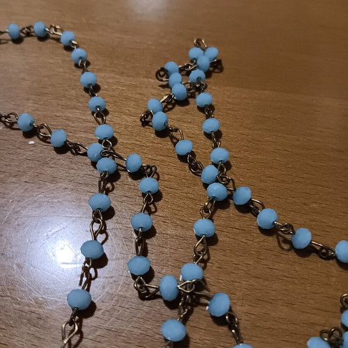 Turquoise faux jewelry necklace long with tassel, new, boho style
