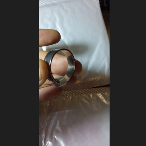 Men's ring new, durable steel, size 21