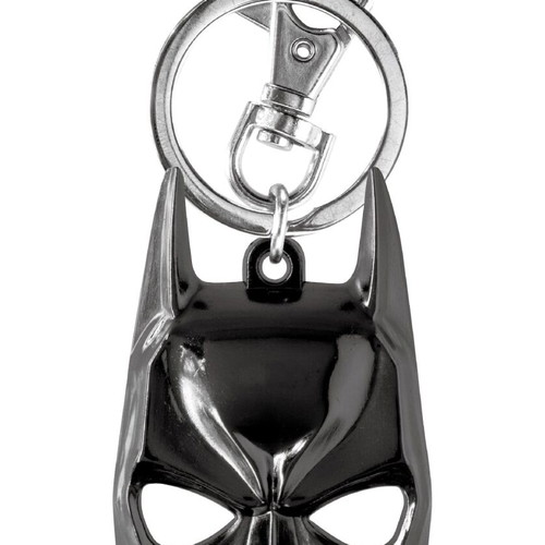 Batman keychain new, black and silver, DC