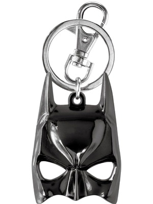 Batman keychain new, black and silver, DC