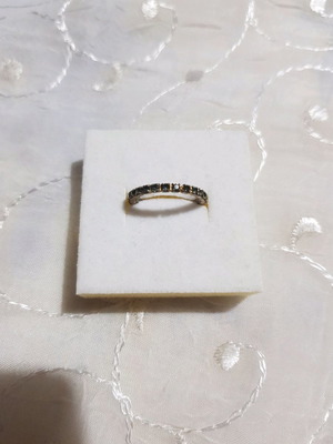 Ring with black zircon used
