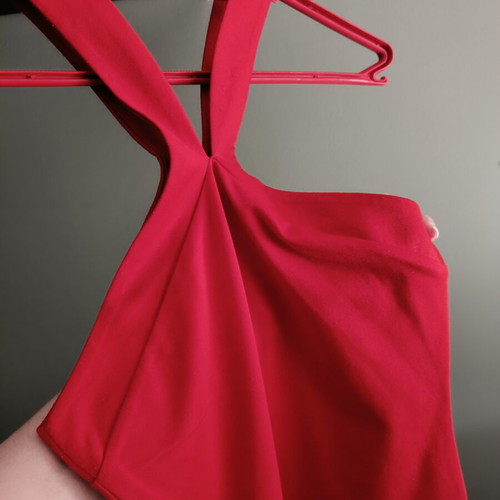Halterneck red mini dress like new by Calliope, size S