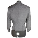Checked white gray jacket with buttons short like new
