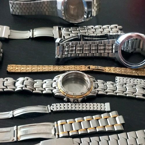 Metal watch bracelets used