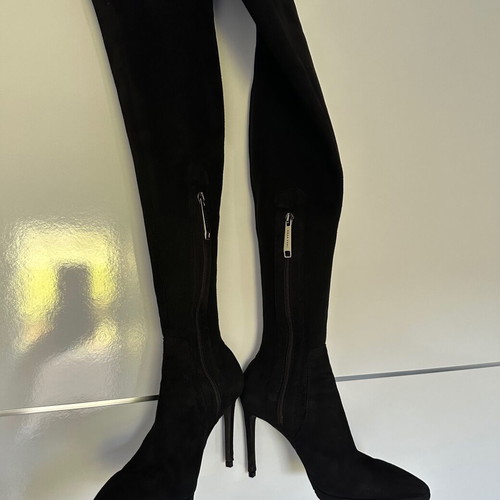 Ana Cori Suede Boots over the knee size 36 used, black