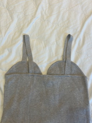 H&M grey beige knitted bustier top M