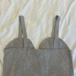 H&M grey beige knitted bustier top M
