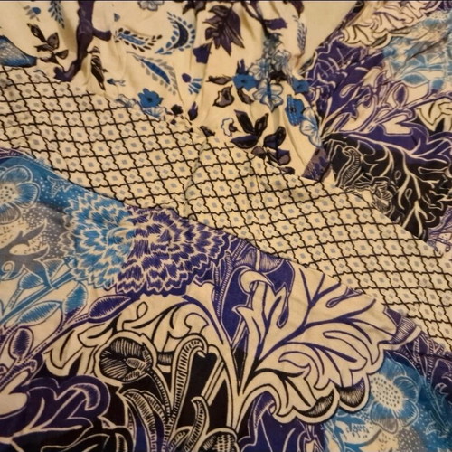 Desigual dress like new, boho chic in blue, purple and white