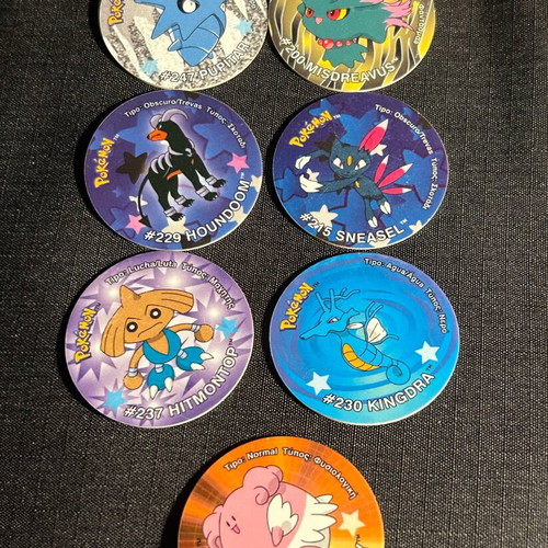Pokémon Tazos used, pack of 7