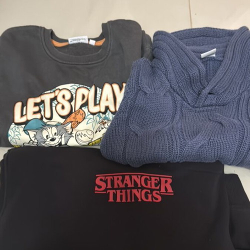 Pack of 3 used Zara kids' sweatshirts