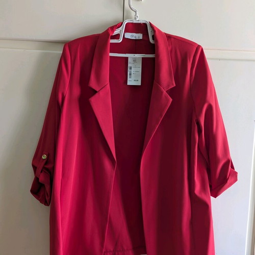 Dina red blazer jacket new L -XL