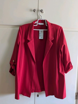 Dina red blazer jacket new L -XL