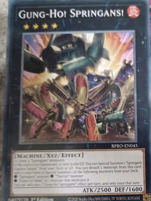 Yu-Gi-Oh Gung-ho! Springans! card like new