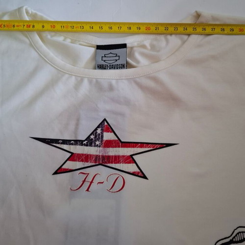 Harley Davidson Vintage Short T-Shirt Off White Large new