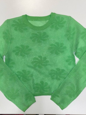 Pullover XS new with transparency and shiny thread