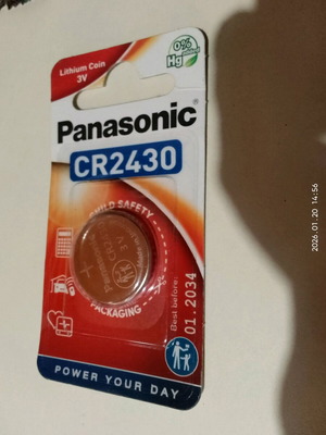 Panasonic CR2430 battery new, unused