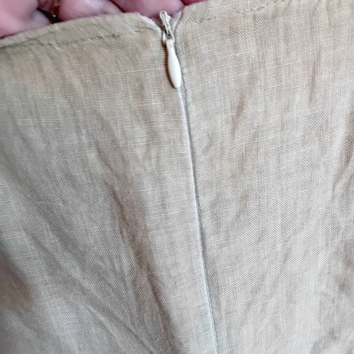 Linen skirt Genesis used, beige, long, size XL