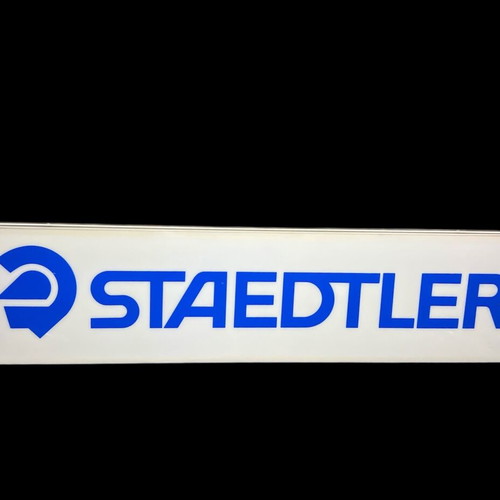 Staedtler illuminated sign used, 110x26, 1980s