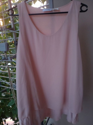 Women's blouse two-layer pink used, one size