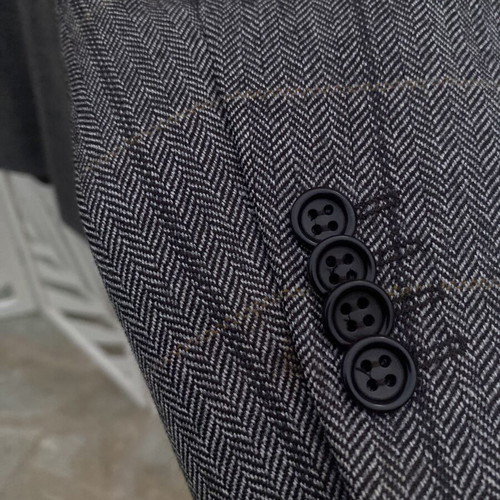 Loro Piana men jacket Superfine Wool gray checked size 54 like new