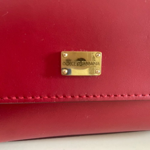 Dolce Gabbana Mini Sicily bag 100% leather burgundy new