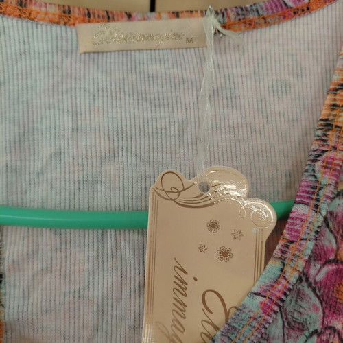 Sleeveless Italian blouse Elina Imagine medium, new, mermaid color viscose