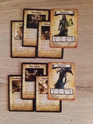 HeroQuest Warlock Hero expansion like new with 6 spell cards