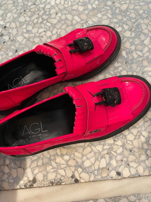 Agl shoes used, neon pink, size 40