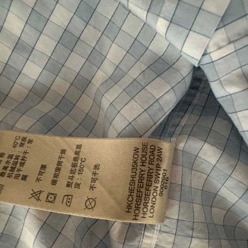 Burberry Brit XL checked shirt used, authentic, light blue and white
