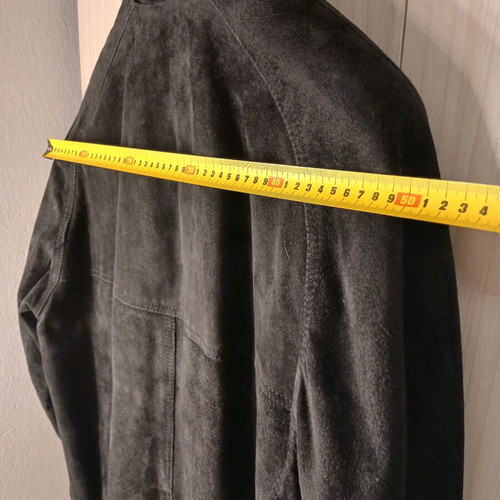 Prince Oliver men's suede leather jacket black like new XL wide fit