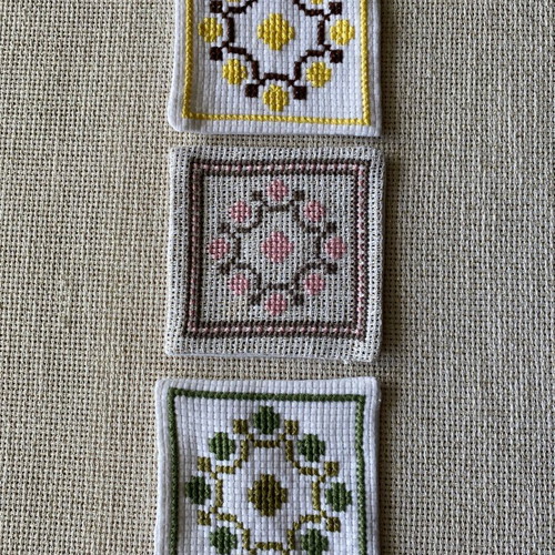Handmade Coasters Cretan Cross-Stitch like new