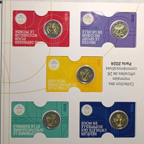 Olympic Games France Coincards Complete Set 2021-2024, new