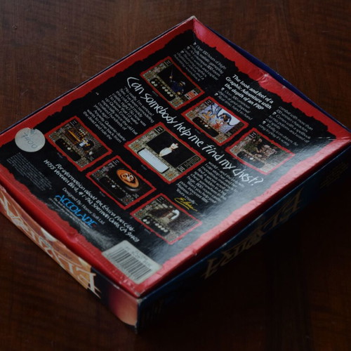 Elvira 1990 PC Big Box μεταχειρισμένο παιχνίδι περιπέτειας, 8x δισκέτες 5.25"