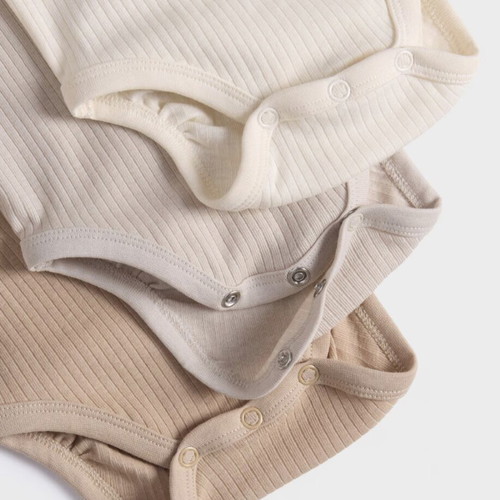 Set of 3 cotton baby rompers
